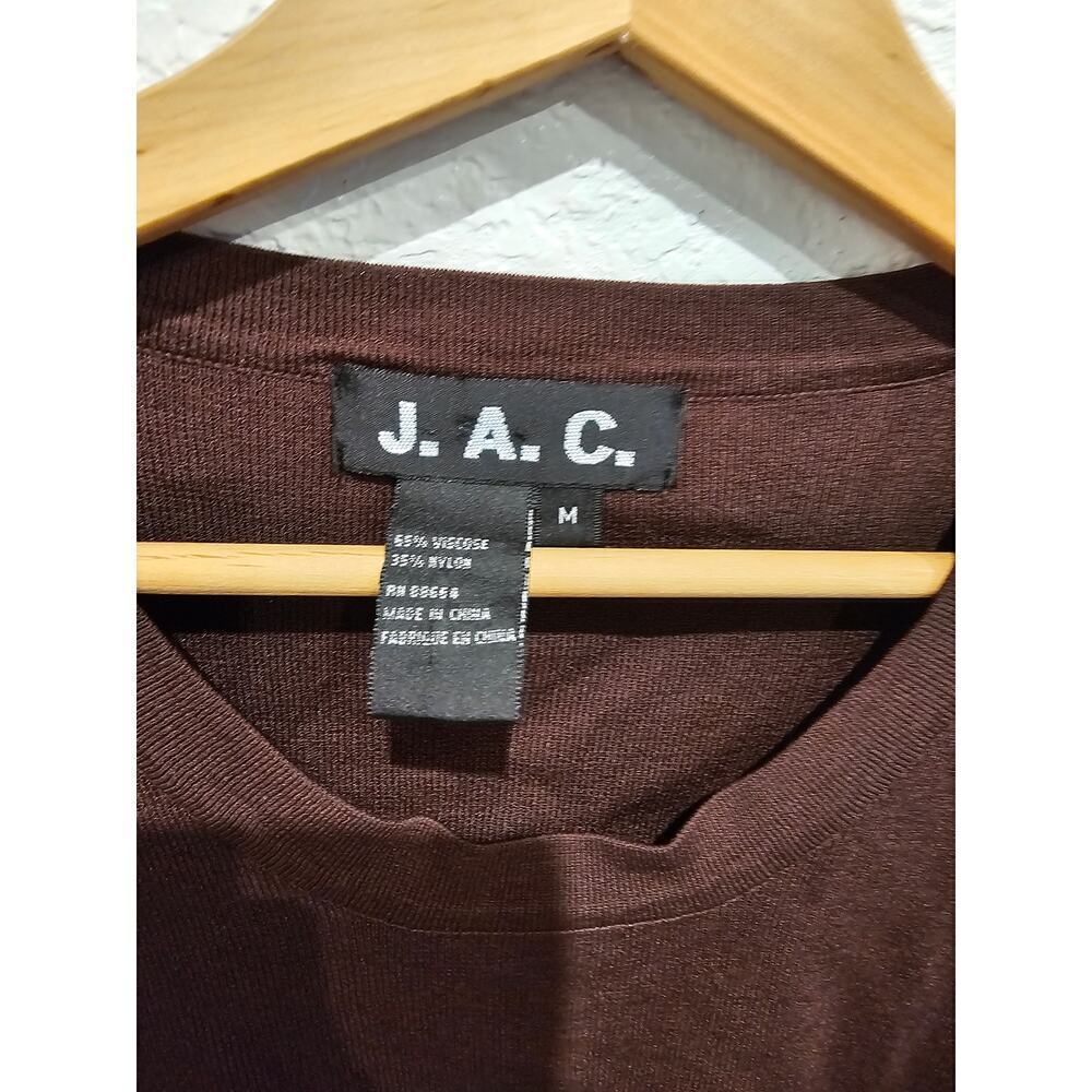 JAC Black Lightweight Sweater 3/4 Length Sleeves -sz Medium - Picture 2 of 3